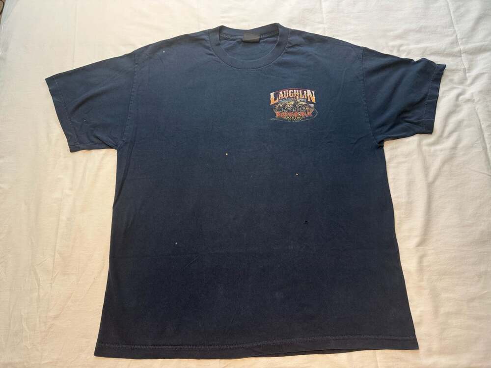 Hot Leathers Laughlin Nevada 2017 Motorcycle Rally Graphic T-Shirt Size XL